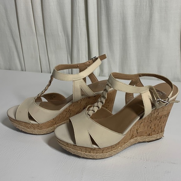 Franco Sarto Cork Wedge Sandels, 9.5 - Picture 1 of 11